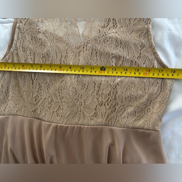 SHEIN Lace Bodice Midi Dress -Nude - Picture 5 of 8